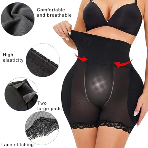 PALAY® Hip Pads for Women Hip Dip Enhancer Shapewear High Waist Butt Lifter Pad Panties XL 2 PCS Black PALAY® Hip Pads for Women Hip Dip Enhancer Shapewear High Waist Butt Lifter Pad Panties XL 2 PCS Black